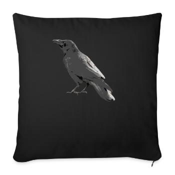 Crow - Sofa pillowcase 17,3'' x 17,3'' (45 x 45 cm) - black - Front