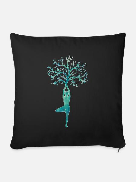 Yoga - Sofakissenbezug 45 x 45 cm - Schwarz