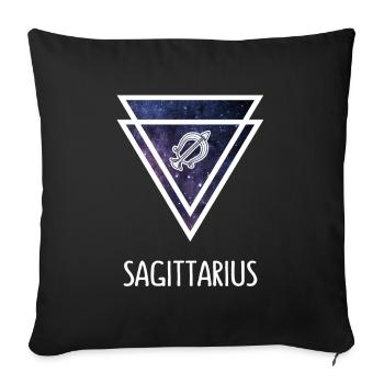 Sternzeichen Sagittarius - Sofakissenbezug 45 x 45 cm - Schwarz - Vorne