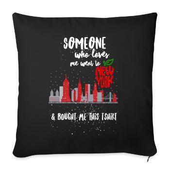 New York New York - Sofa pillowcase 17,3'' x 17,3'' (45 x 45 cm) - black - Front