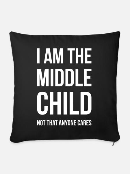 Mittleres Kind I - Sofakissenbezug 45 x 45 cm - Schwarz