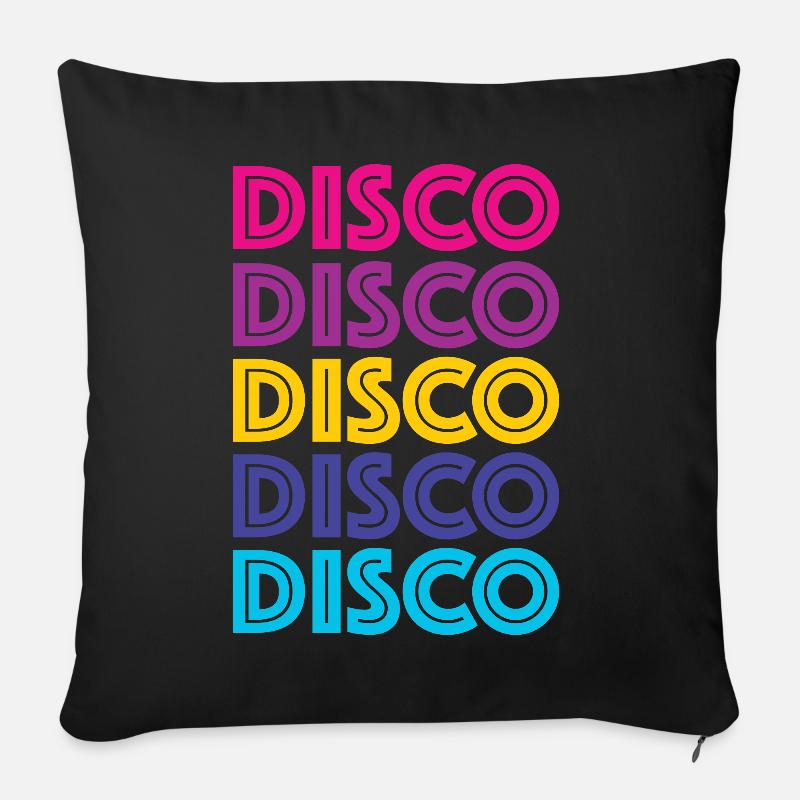 Disco Disco Disco - Sofakissenbezug 45 x 45 cm - Schwarz