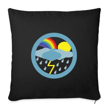 Après la pluie vient le soleil - Housse de coussin décorative 45 x 45 cm - noir - Devant