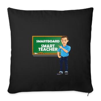 Enseignant intelligent - Housse de coussin décorative 45 x 45 cm - noir - Devant