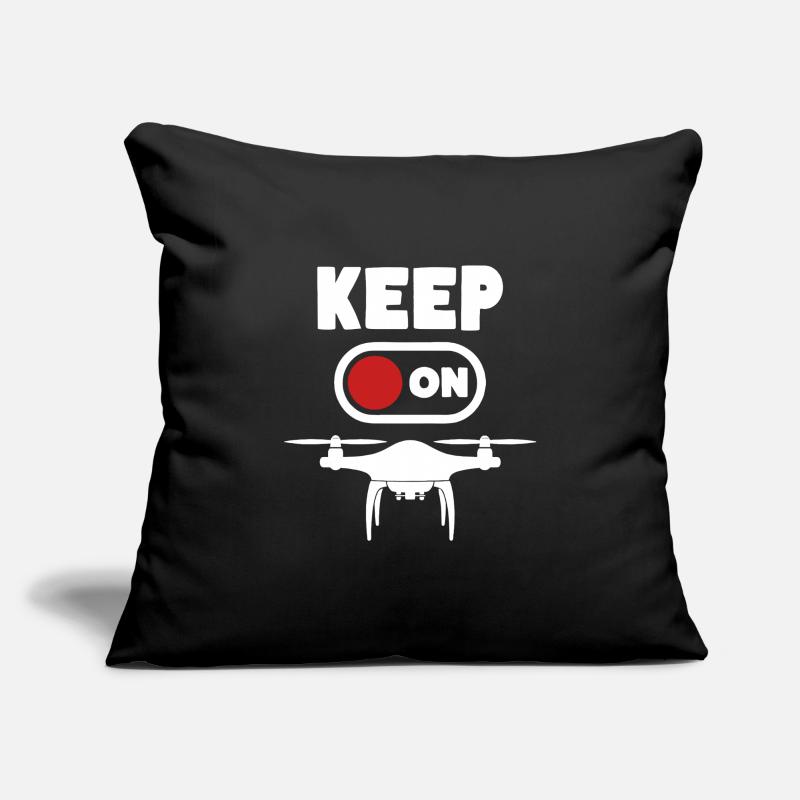 Keep on Flying Drone Quadcopter Drone Pilot Sofa pillowcase 17,3'' x 17,3'' (45 x 45 cm)