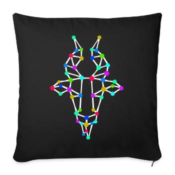 Sterndeutung Galaxie Steinbock Sternzeichen Himmel - Sofakissenbezug 45 x 45 cm - Schwarz - Vorne