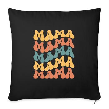 Mama-Mother's Day-Mother-Mom-Mommy-Cute - Sofa pillowcase 17,3'' x 17,3'' (45 x 45 cm) - black - Front