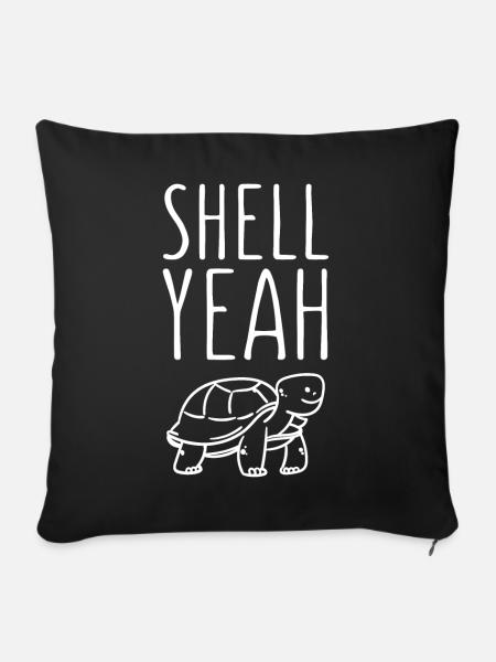 Shell Yeah Schildkröte - Sofakissenbezug 45 x 45 cm - Schwarz