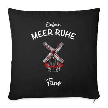 Denmark, Fanø Island, Sonderho Molle Mill - Sofa pillowcase 17,3'' x 17,3'' (45 x 45 cm) - black - Front