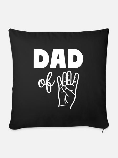 Dad of Four 4 Dad - Sofakissenbezug 45 x 45 cm - Schwarz
