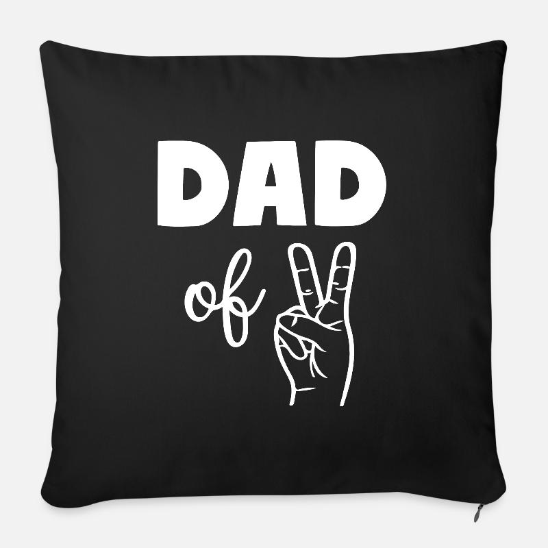 Dad of Two 2 Dad - Sofakissenbezug 45 x 45 cm - Schwarz