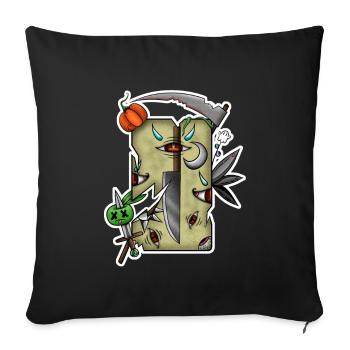 Tarot Abîmé Halloween ! - Housse de coussin décorative 45 x 45 cm - noir - Devant