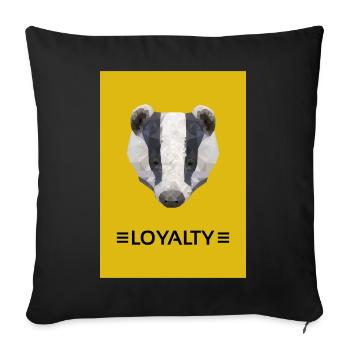 The Badger's Loyalty - Sofa pillowcase 17,3'' x 17,3'' (45 x 45 cm) - black - Front