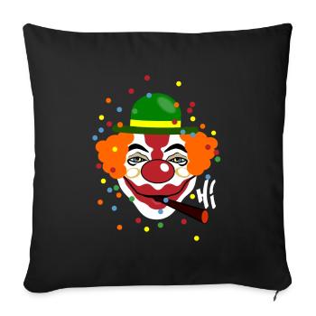 HI CLOWN - Sofakissenbezug 45 x 45 cm - Schwarz - Vorne