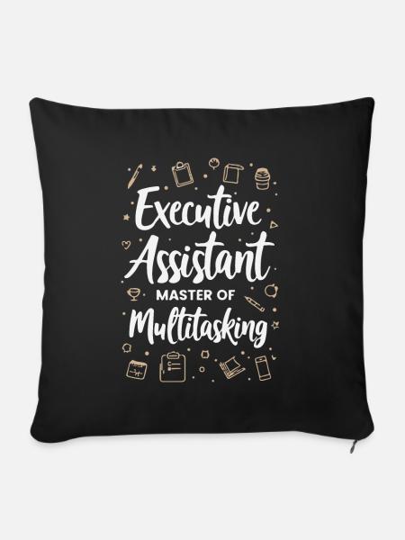 Assistent der Geschäftsführung Multitasking Expert - Sofakissenbezug 45 x 45 cm - Schwarz