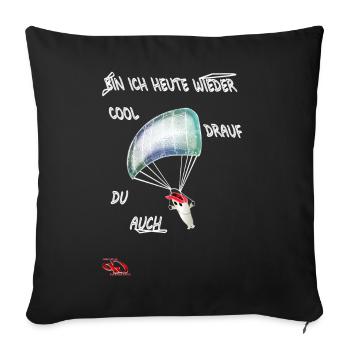 Designer T-Shirt ORIGINAL PAUKNER GRNA - Sofakissenbezug 45 x 45 cm - Schwarz - Vorne