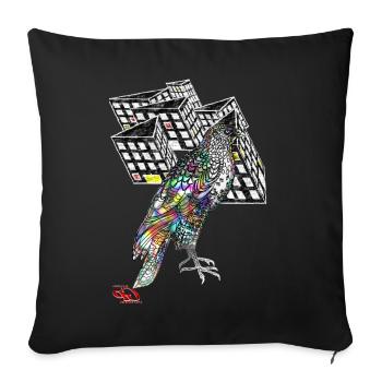 Designer T-Shirt ORIGINAL PAUKNER GRNA - Sofakissenbezug 45 x 45 cm - Schwarz - Vorne