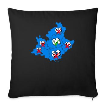 PACA Region - Sofa pillowcase 17,3'' x 17,3'' (45 x 45 cm) - black - Front