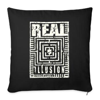 real Illusion used look Pyramide Realität Illusion - Sofakissenbezug 45 x 45 cm - Schwarz - Vorne