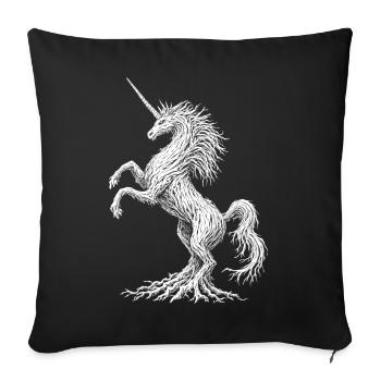 Creepy Unicorn Tree Dark Fantasy Art Nature Lover - Sofa pillowcase 17,3'' x 17,3'' (45 x 45 cm) - black - Front