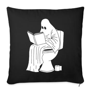 La pause du fantôme - Housse de coussin décorative 45 x 45 cm - noir - Devant