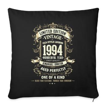 Geboren 1994, Baujahr 1994 Geburtstags Shirt 90er - Sofakissenbezug 45 x 45 cm - Schwarz - Vorne