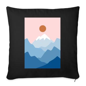 Mountain Landscape 2 - Sofa pillowcase 17,3'' x 17,3'' (45 x 45 cm) - black - Front