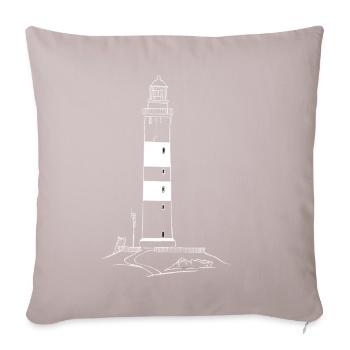 Phare d’Amrum - Housse de coussin décorative 45 x 45 cm - taupe clair - Devant