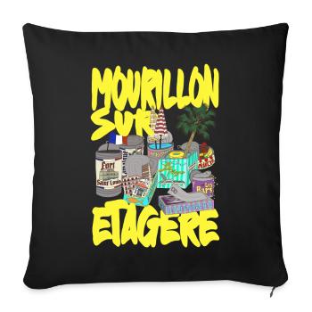 Mourillon on the shelf Toulon - Sofa pillowcase 17,3'' x 17,3'' (45 x 45 cm) - black - Front