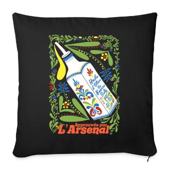 Olive Oil with Salted Butter Toulon - Sofa pillowcase 17,3'' x 17,3'' (45 x 45 cm) - black - Front