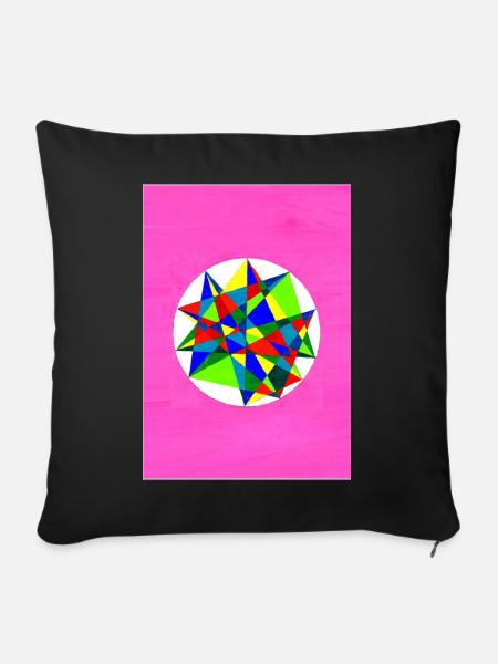 Colorful Mandala! - Sofakissenbezug 45 x 45 cm - Schwarz