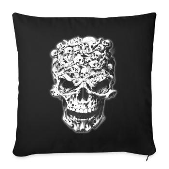 Skull of Skulls - Sofa pillowcase 17,3'' x 17,3'' (45 x 45 cm) - black - Front