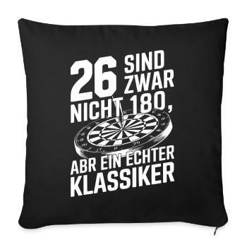 26 ne sont pas des 180 mais un vrai classique - Housse de coussin décorative 45 x 45 cm - noir - Devant