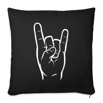 RockHorns_Corna_White - Sofakissenbezug 45 x 45 cm - Schwarz - Vorne