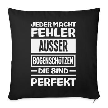 Ich gehe Bogenschießen - Sofakissenbezug 45 x 45 cm - Schwarz - Vorne