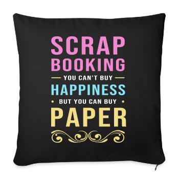 Album de scrapbooking - Housse de coussin décorative 45 x 45 cm - noir - Devant