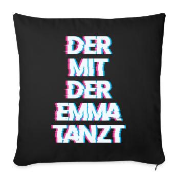 Hardtekk Tekk - Housse de coussin décorative 45 x 45 cm - noir - Devant