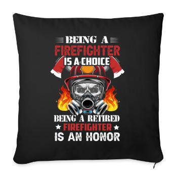 Fire brigade - Sofa pillowcase 17,3'' x 17,3'' (45 x 45 cm) - black - Front