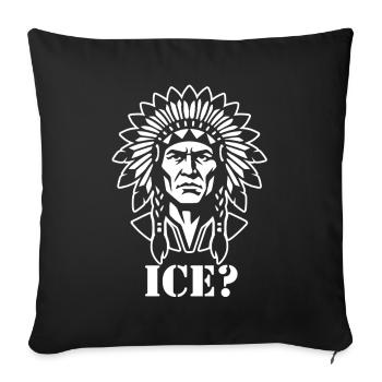 Silhouette of Indigenous Chief - Sofa pillowcase 17,3'' x 17,3'' (45 x 45 cm) - black - Front