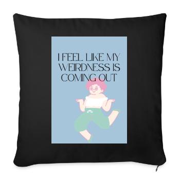 Sensation étrange - Housse de coussin décorative 45 x 45 cm - noir - Devant
