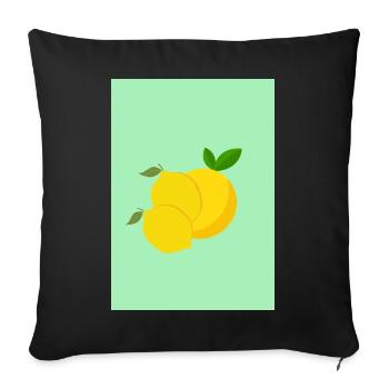 Lemons - Housse de coussin décorative 45 x 45 cm - noir - Devant