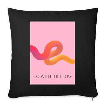 Suivre le courant - Housse de coussin décorative 45 x 45 cm - noir - Devant
