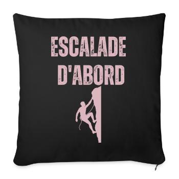 Escalation first - Sofa pillowcase 17,3'' x 17,3'' (45 x 45 cm) - black - Front