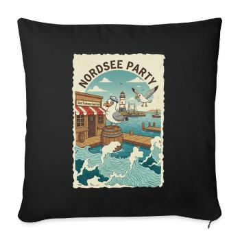 Groupe de la mer du Nord - Housse de coussin décorative 45 x 45 cm - noir - Devant