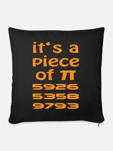 Piece of PI - Sofakissenbezug 45 x 45 cm - Schwarz