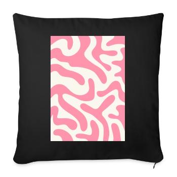 Tigre funky - rose - Housse de coussin décorative 45 x 45 cm - noir - Devant