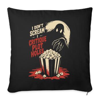 Critique Plot Holes Horror - Sofa pillowcase 17,3'' x 17,3'' (45 x 45 cm) - black - Front