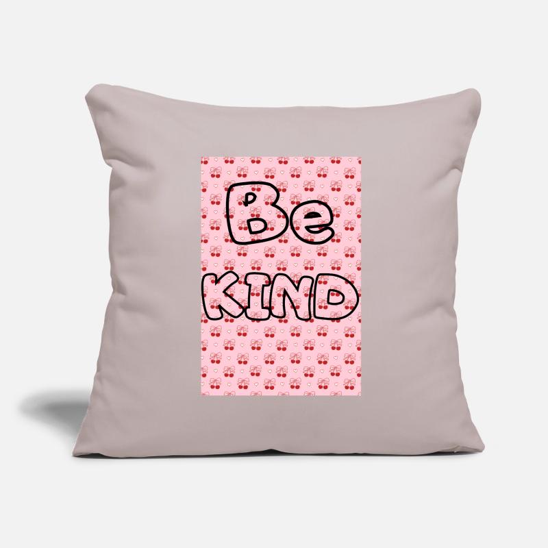Be kind with cherry pattern Sofa pillowcase 17,3'' x 17,3'' (45 x 45 cm)