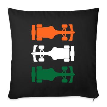 Formula India Formel Racing Indien - Housse de coussin décorative 45 x 45 cm - noir - Devant