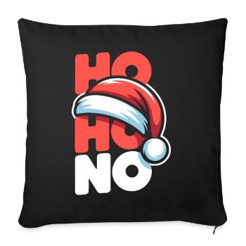 Ho Ho No Weihnachten - Sofakissenbezug 45 x 45 cm - Schwarz - Vorne